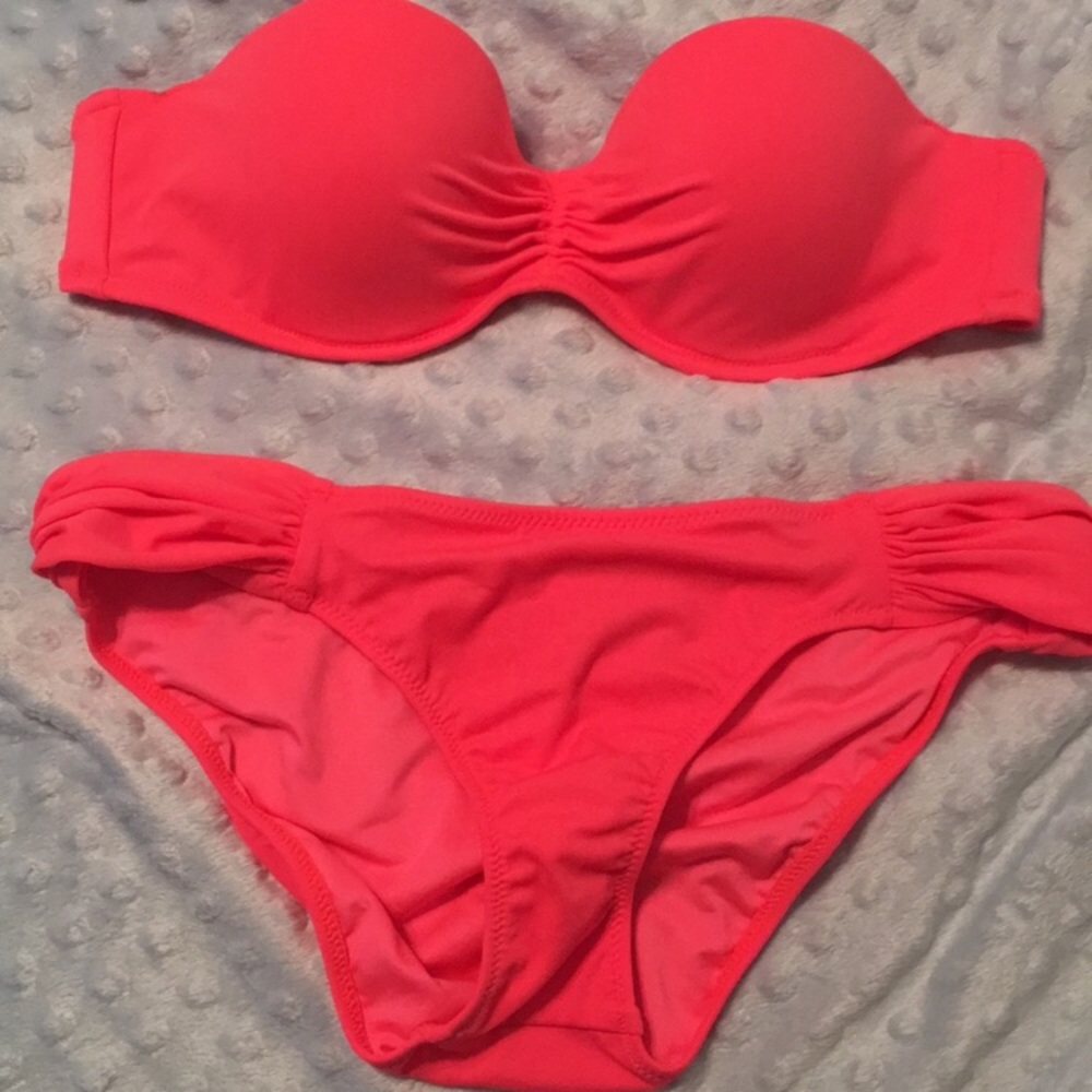 Neon coral bikini